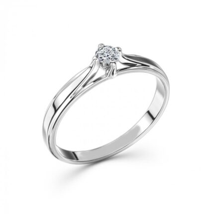 Gold ring with diamond