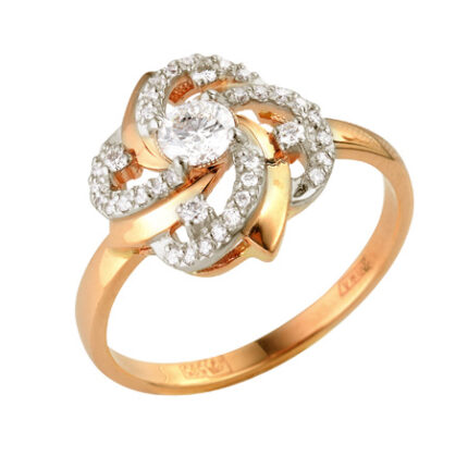 Gold ring with diamond