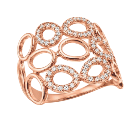 Gold ring with diamonds